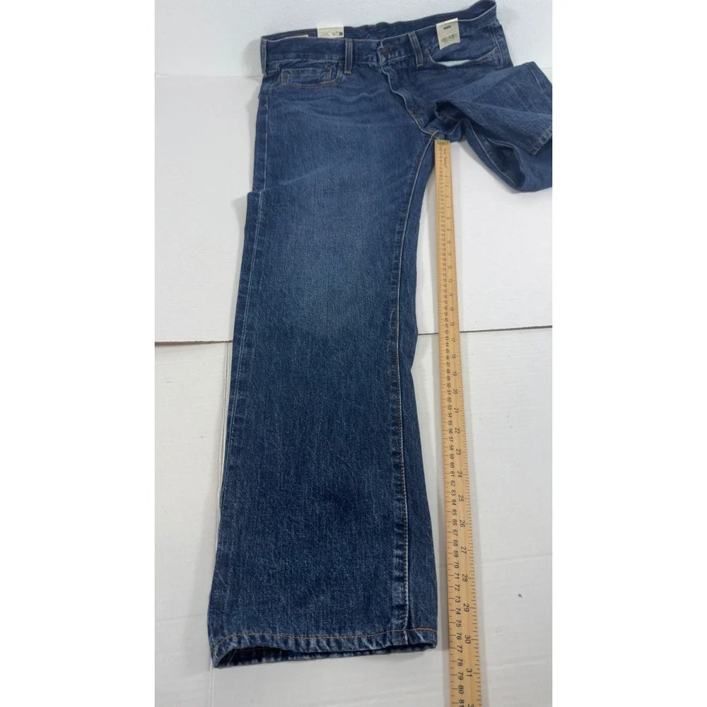 Levi's 505 Selvedge Premium Straight Jeans‎ Mens 36x32 Blue Irregular